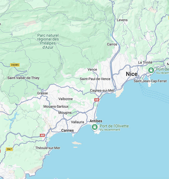 transfert depuis cannes